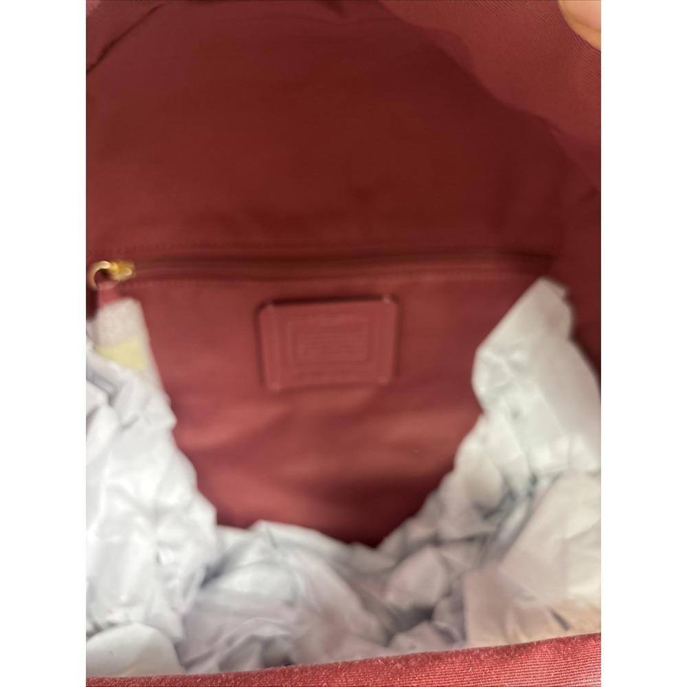 Coach F30550 Medium Charlie Backpack Pebble Leather Bag Strawberry MSRP $350 NWT - Picture 7 of 13